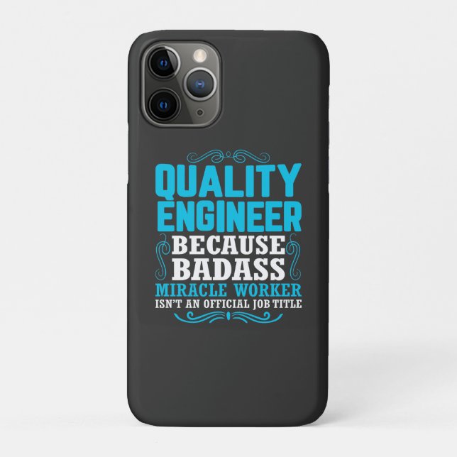 Funny Quality Engineer Quote, Quality Engineer Case-Mate iPhone Case (Back)