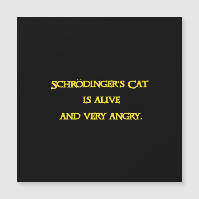 Funny Quantum Dilemma - Schrödinger’s Cat is Angry (Front)