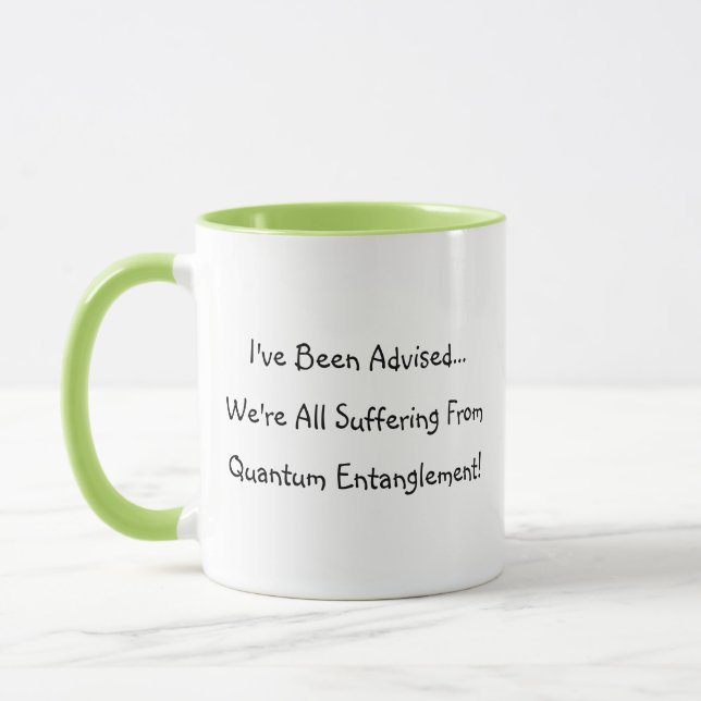 Funny "Quantum Entanglement" Coffee  Mug (Left)