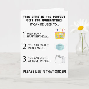 Funny Quarantine Birthday Card