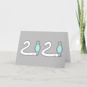 Funny Quarantine Birthday Card 2020 Cartoon & Poem