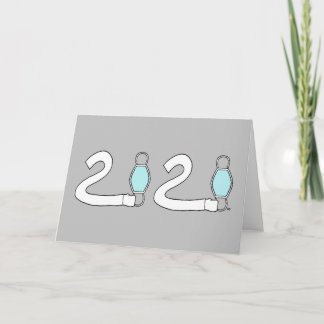 Funny Quarantine Birthday Card 2020 Cartoon & Poem