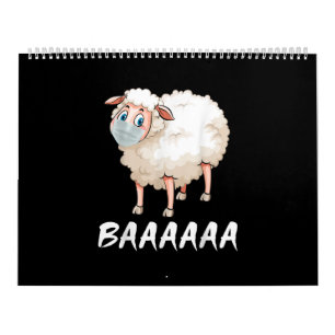 Funny Quarantine Mask Sheep Trendy Gifts Calendar