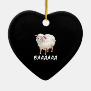 Funny Quarantine Mask Sheep Trendy Gifts Ceramic Tree Decoration
