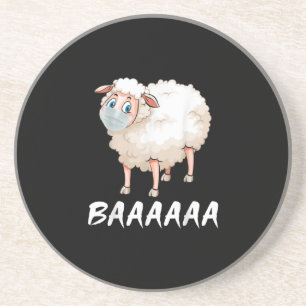 Funny Quarantine Mask Sheep Trendy Gifts Coaster