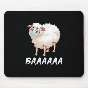 Funny Quarantine Mask Sheep Trendy Gifts Mouse Mat