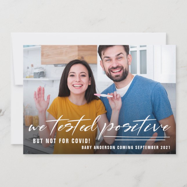 Funny Quarantine Photo Pregnancy Announcement (Front)