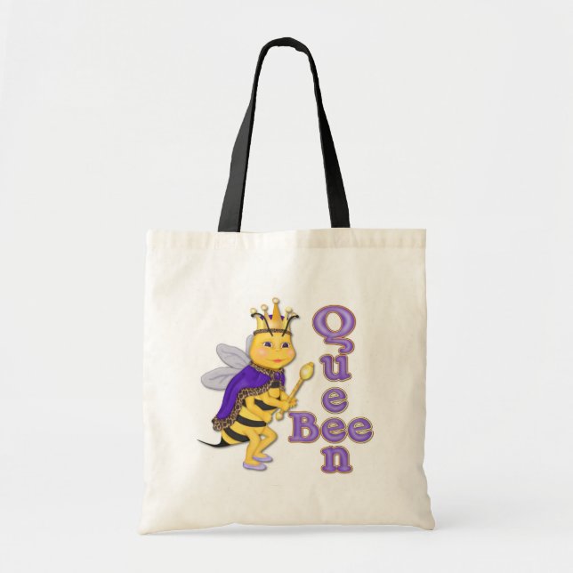 Funny Queen Bee Tote Bag (Front)