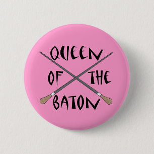 Funny Queen of the Baton Conductor Gift 6 Cm Round Badge