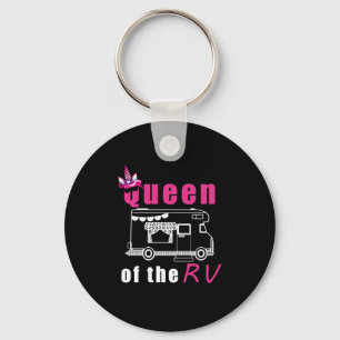 Funny Queen of the RV for Cool Female Full Time RV Key Ring