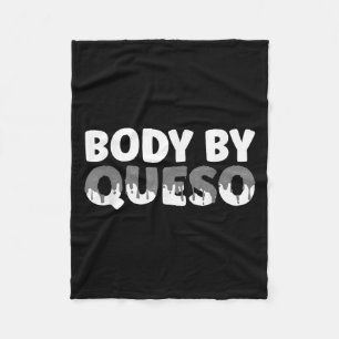 Funny Queso Art For Men Women Cheese Chips &amp; Q Fleece Blanket