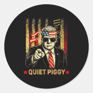 Funny Quiet Ggy Classic Round Sticker