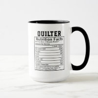 Funny Quilter Nutrition Facts Fabric Artist Gift
