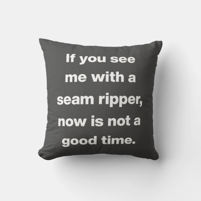 Funny Quilter Problems Quote Cushion (Front)