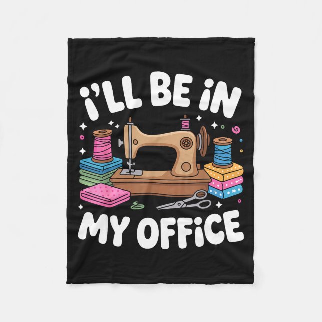 Funny Quilting Art For Men Women Cat Quilt Sewing  Fleece Blanket (Front)