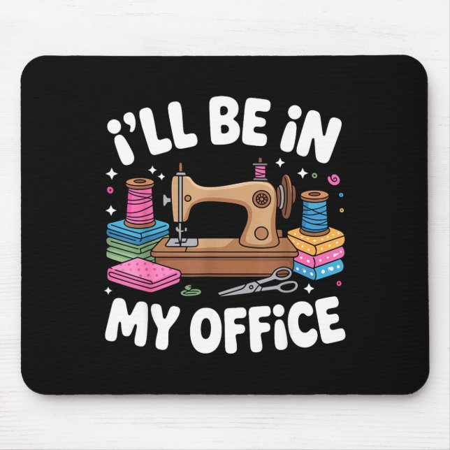 Funny Quilting Art For Men Women Cat Quilt Sewing  Mouse Mat (Front)