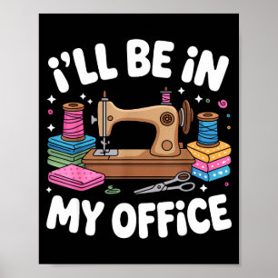 Funny Quilting Art For Men Women Cat Quilt Sewing Poster