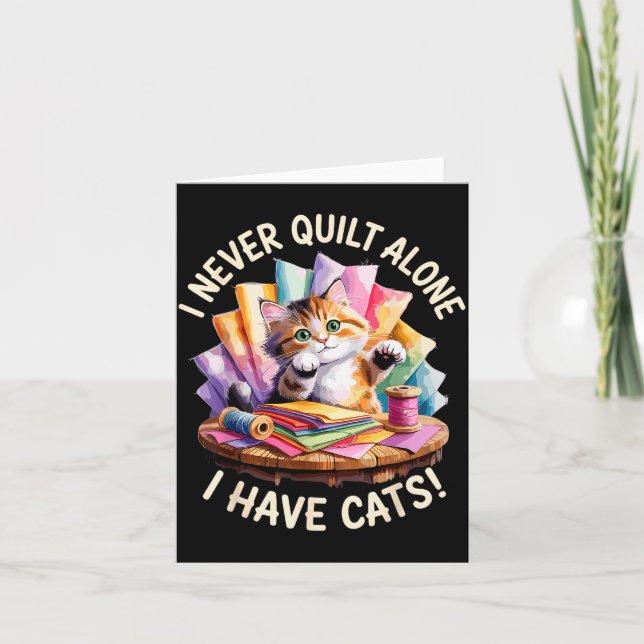 Funny Quilting Art For Men Women Quilt Lover Sewin Card (Front)