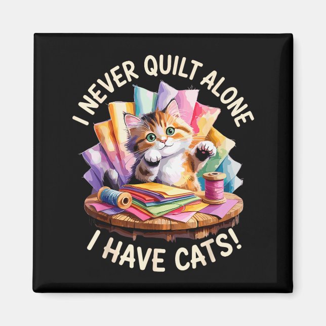 Funny Quilting Art For Men Women Quilt Lover Sewin Magnet (Front)