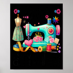 Funny quilting art for women quilting sewing lover poster
