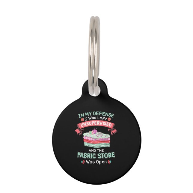 Funny Quilting Fabric Quilters Pet Tag (Front)
