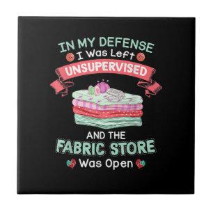 Funny Quilting Fabric Quilters Tile