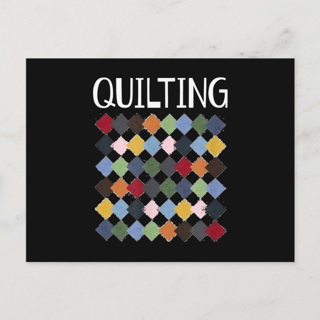 Funny Quilting Lovers | Birthday Gifts Quilting Postcard (Front)