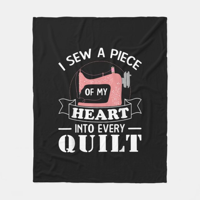 Funny Quilting Quilters Gifts Fleece Blanket (Front)