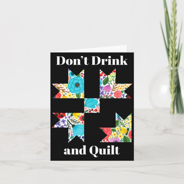 Funny Quilting Sewing Quilt Quilter Gift  Card (Front)