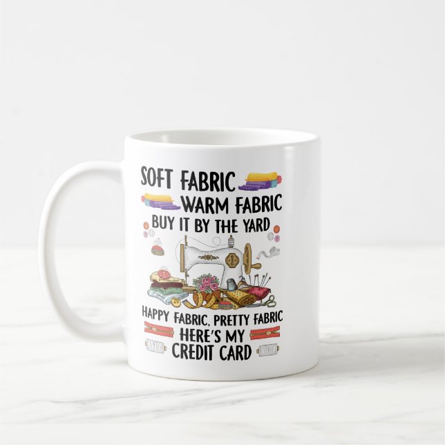 Funny Quilting Sewing Sayings Gift for Quilters  Coffee Mug (Left)