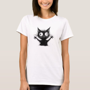 Funny quirky black cat T-Shirt