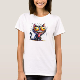 Funny quirky black cat T-Shirt