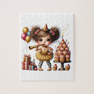 Funny Quirky Gnome Birthday Jigsaw Puzzle