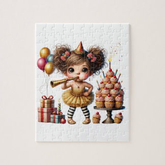 Funny Quirky Gnome Birthday Jigsaw Puzzle