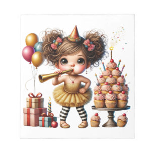 Funny Quirky Gnome Birthday Notepad