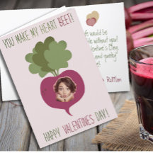 Funny Quirky Heart beat Valentine's Greeting Card