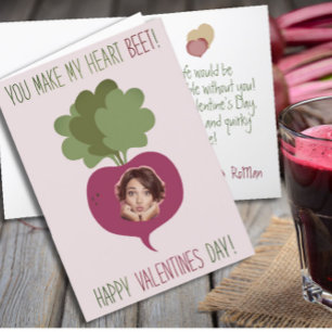 Funny Quirky Heart beat Valentine's Greeting Card