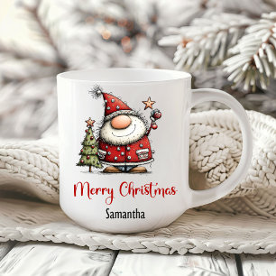 Funny Quirky Santa Cartoon Christmas Coffee Mug