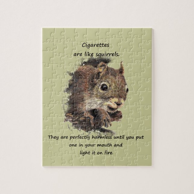 Funny Quit Smoking Motivational Quote Jigsaw Puzzle (Vertical)
