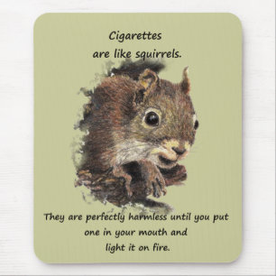 Funny Quit Smoking Motivational Quote Mouse Mat