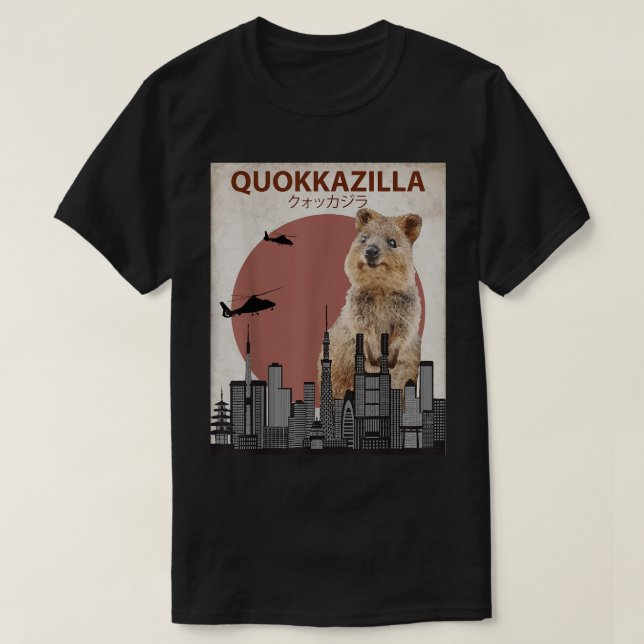 Funny Quokka Giant Australia Monster T-Shirt (Design Front)