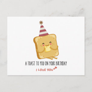 Funny Quote: A Toast To You On Your Birthday Postcard