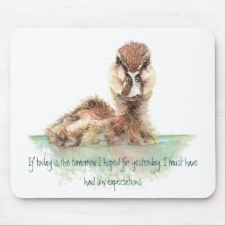 Funny Quote about Life Sucks Cute Angry Duck, Bird Mouse Mat