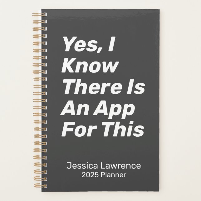 Funny Quote About Technology Personalised Planner (Front)