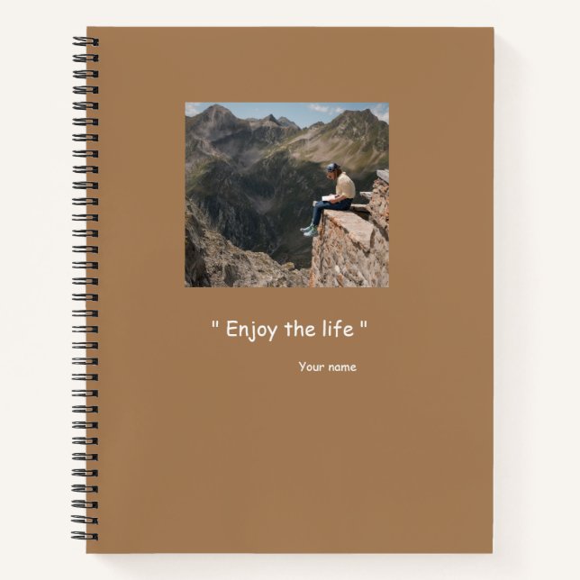 Funny Quote and picture Spiral Notebook  (Front)