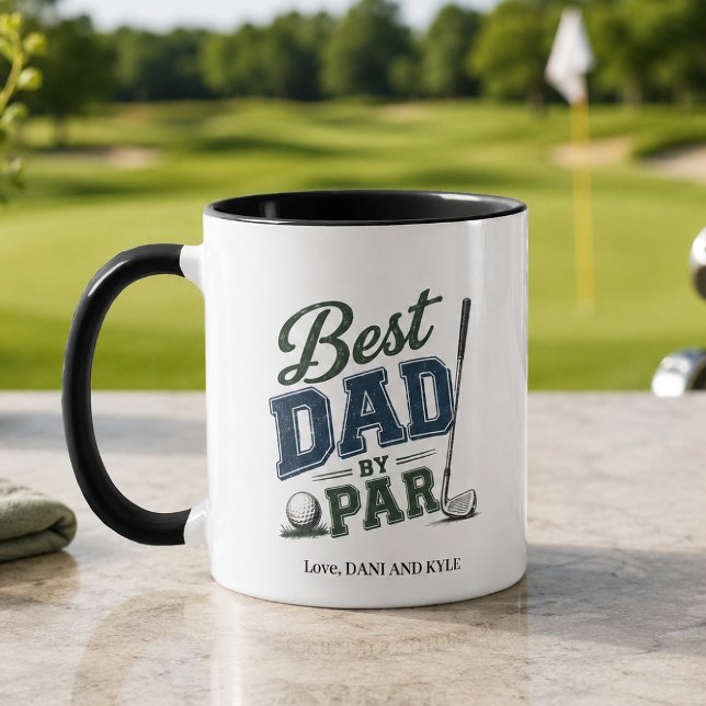 Funny Quote Best Dad by Par Golf Coffee Mug (Creator Uploaded)