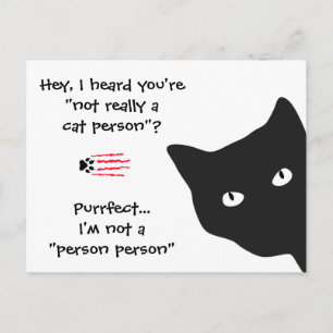 Funny Quote Black Cat Postcard