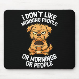 Funny Quote Coffee Sleepy Cute Dog Puppy Lover Gif Mouse Mat