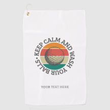 Funny Quote Colourful Logo - Golf Towel