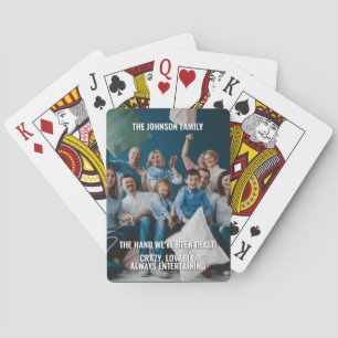 Funny Quote Custom Family Photo Name Playing Cards